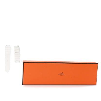 Hermes Rubber 36mm Large Cut Single Tour Band White 5 of 5