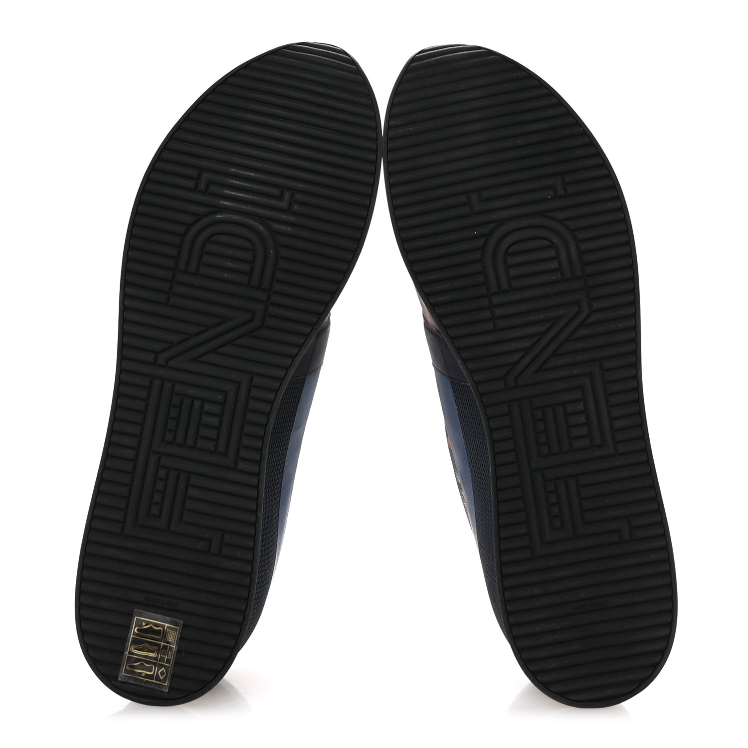 Fendi Technical Mesh FF Sneakers 38.5 Tobacco Navy 6 of 9