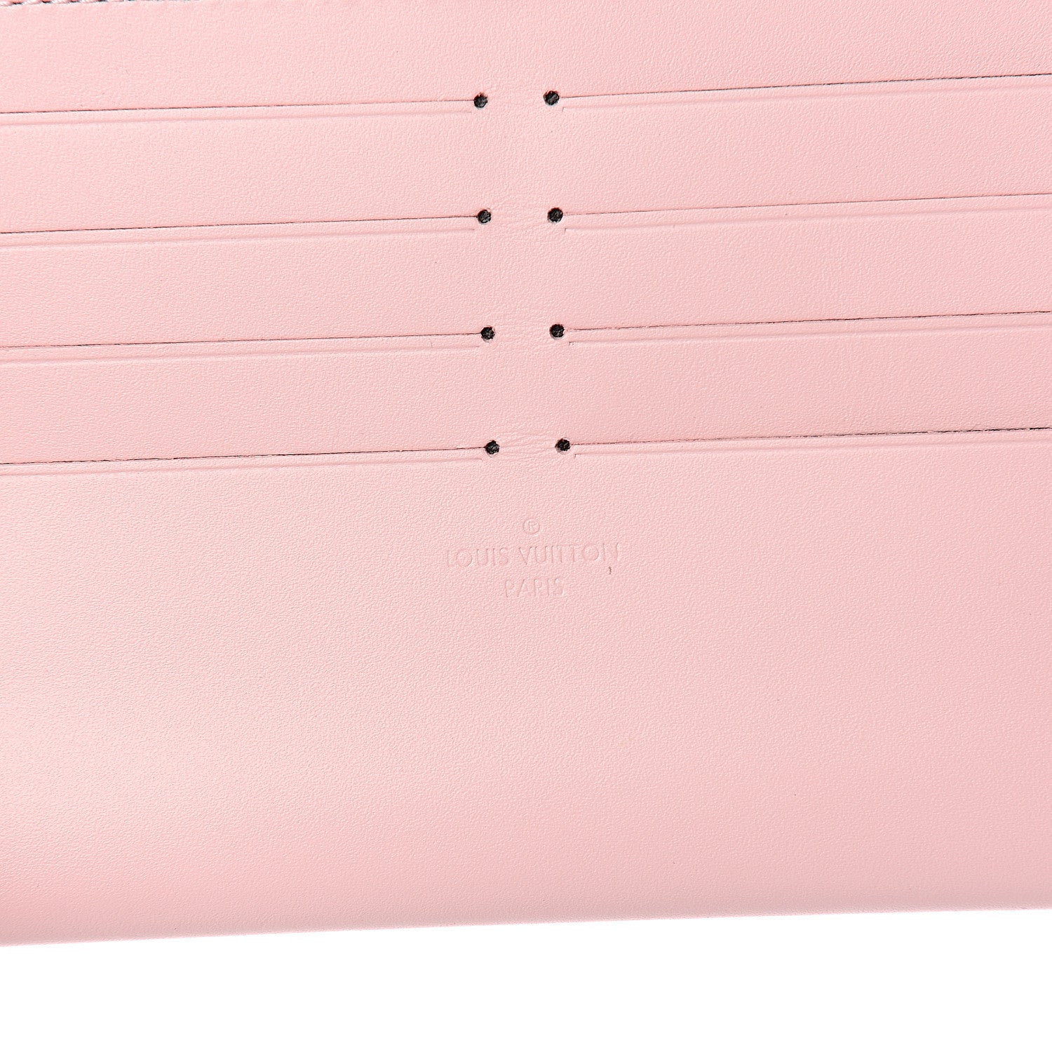 Louis Vuitton Calfskin Felicie Card Holder Insert Rose Ballerine 6 of 7
