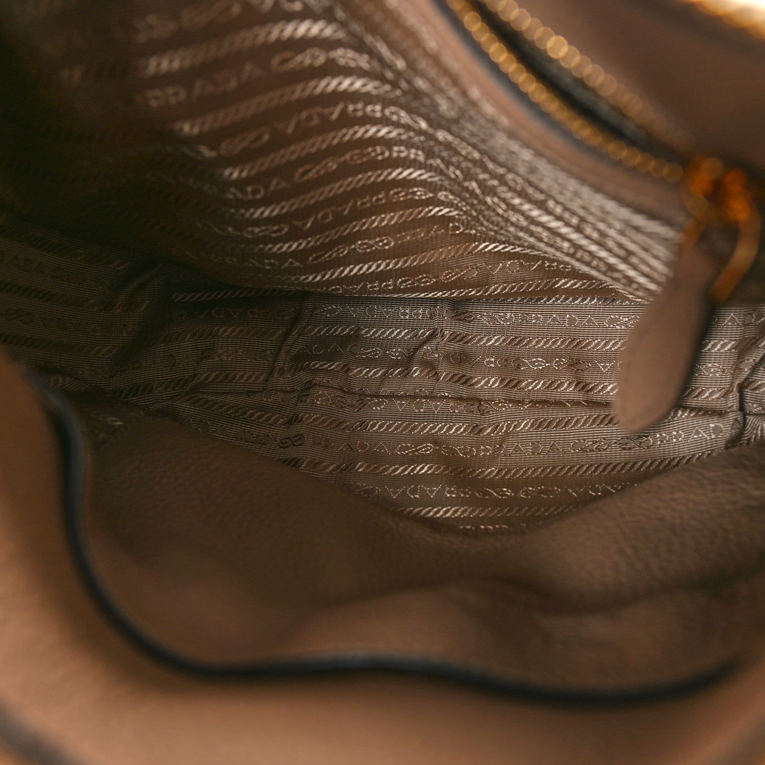 Prada Vitello Phenix Zippered Messenger Hobo Cammeo 5 of 8