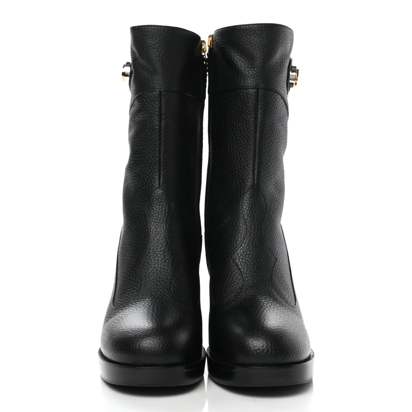 Austin Calfskin Interlocking G Ankle Boots 39.5 Black