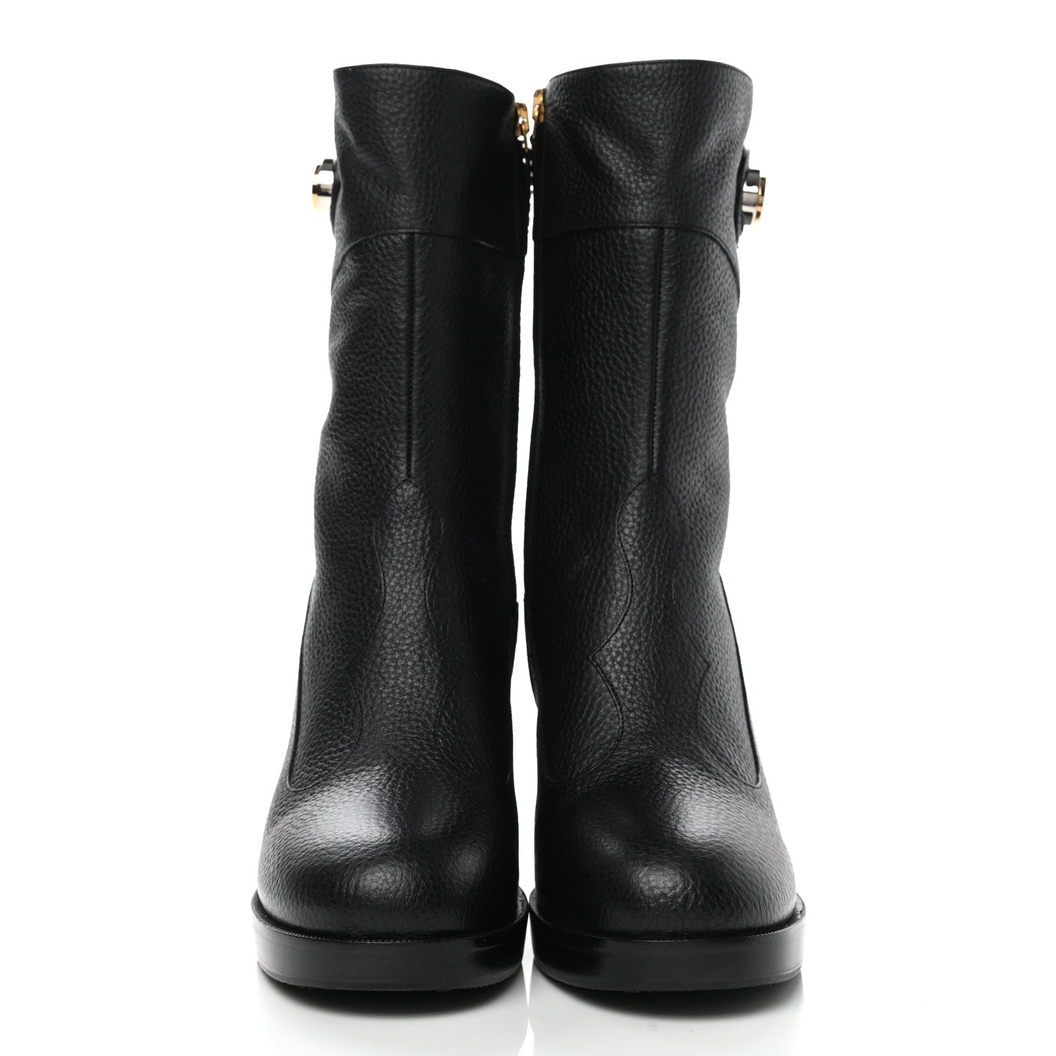 Gucci Austin Calfskin Interlocking G Ankle Boots 39.5 Black 2 of 10