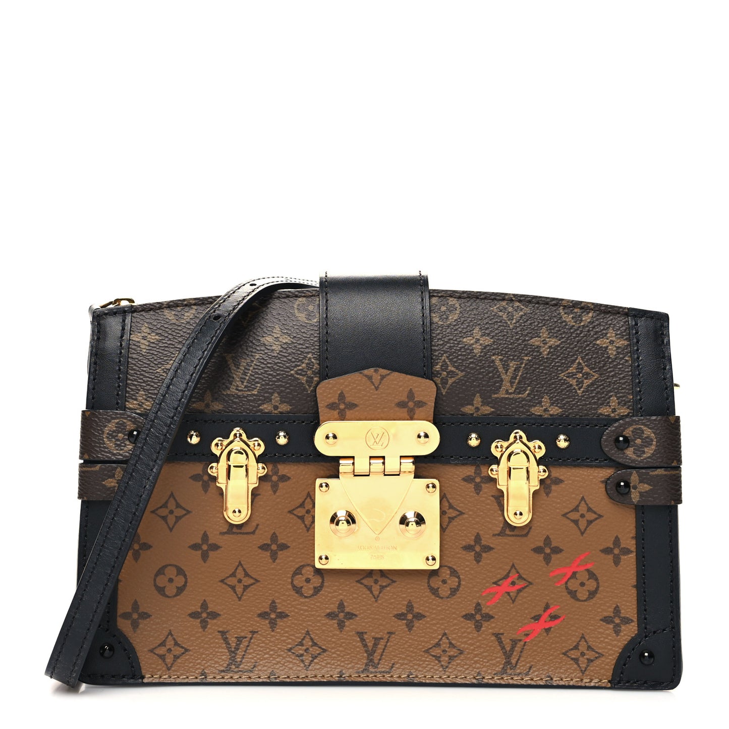 Reverse Monogram Trunk Clutch