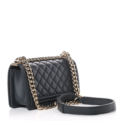Chanel Calfskin Quilted Small Boy Flap Dark Grey 3 of 14