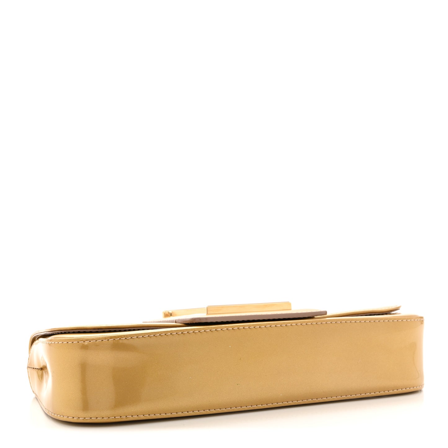 Patent Sobe Clutch Beige Poudre