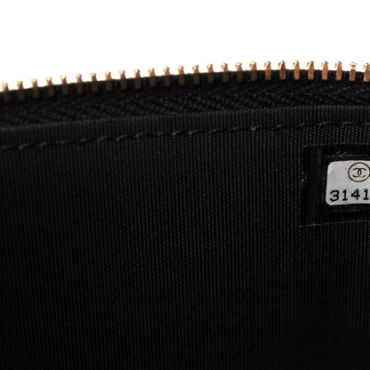 Chanel Lambskin Quilted Top Handle Mini Vanity Case With Chain Black 6 of 9
