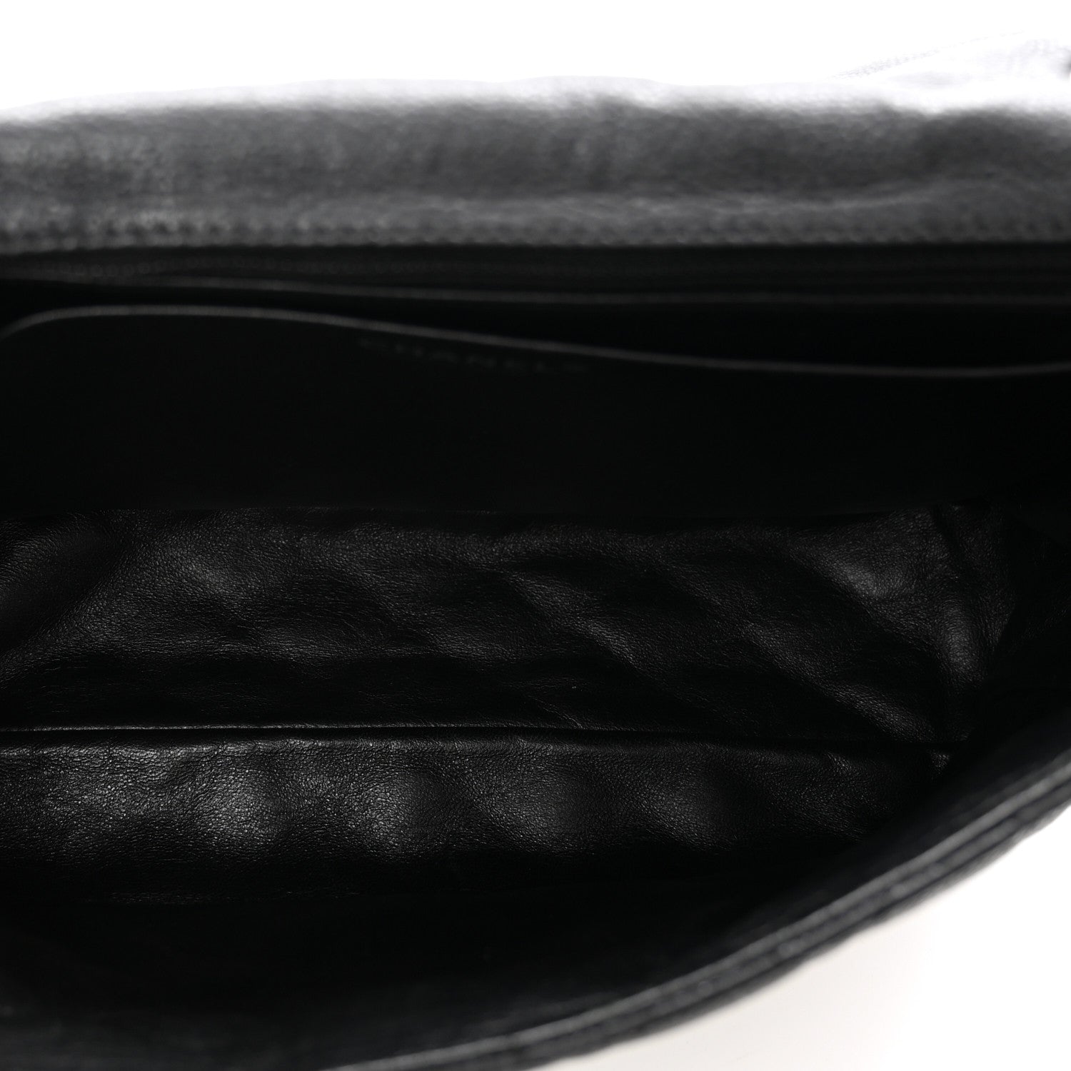 Chanel Washed Caviar Quilted Maxi Single Flap Black 5 of 11