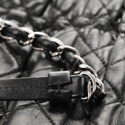 Chanel Lambskin Quilted Sharpei Shopping Tote Black 9 of 9