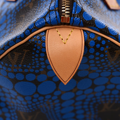 Louis Vuitton Monogram Kusama Town Speedy 30 Blue 12 of 12