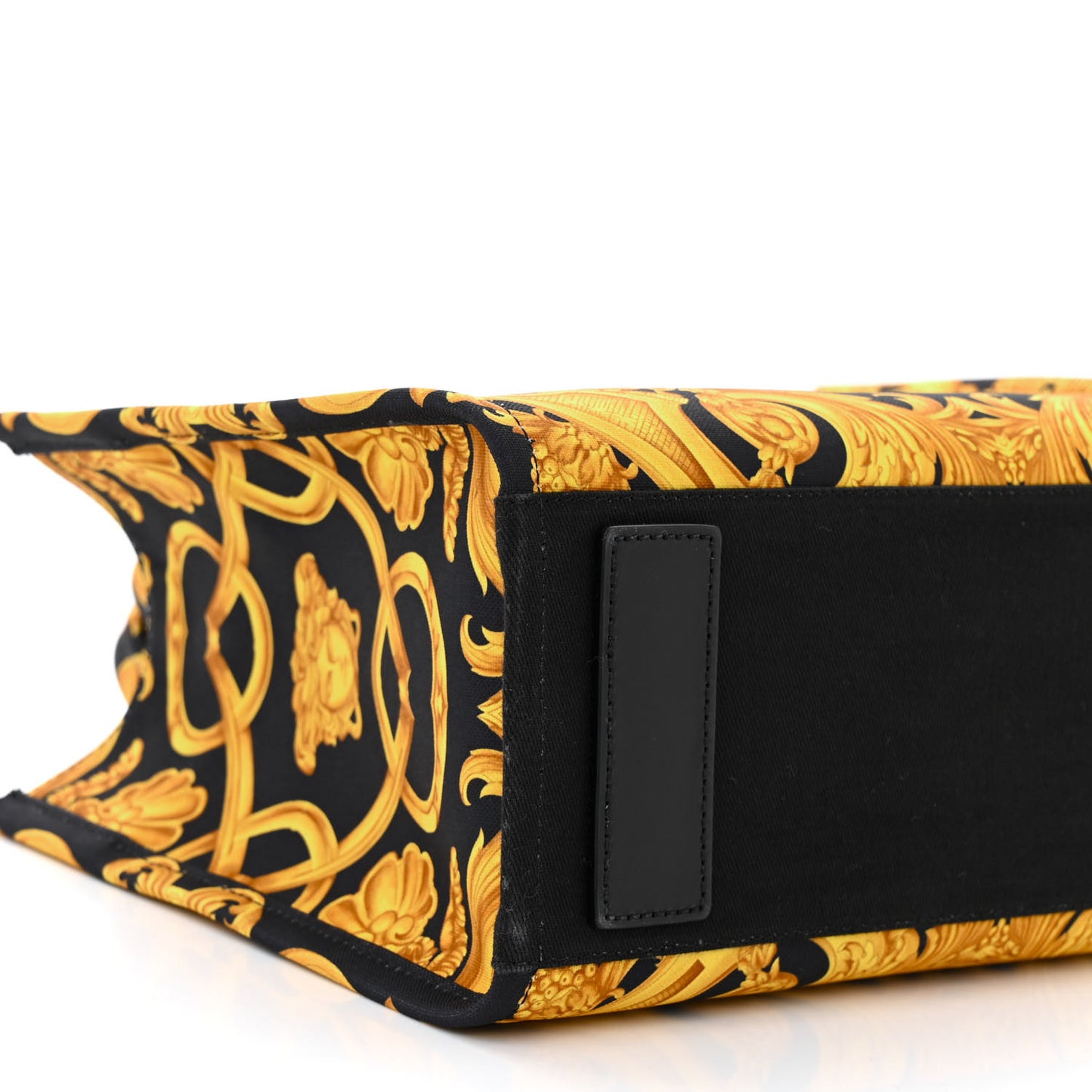 Canvas Baroque Print Medusa Small Tote Black