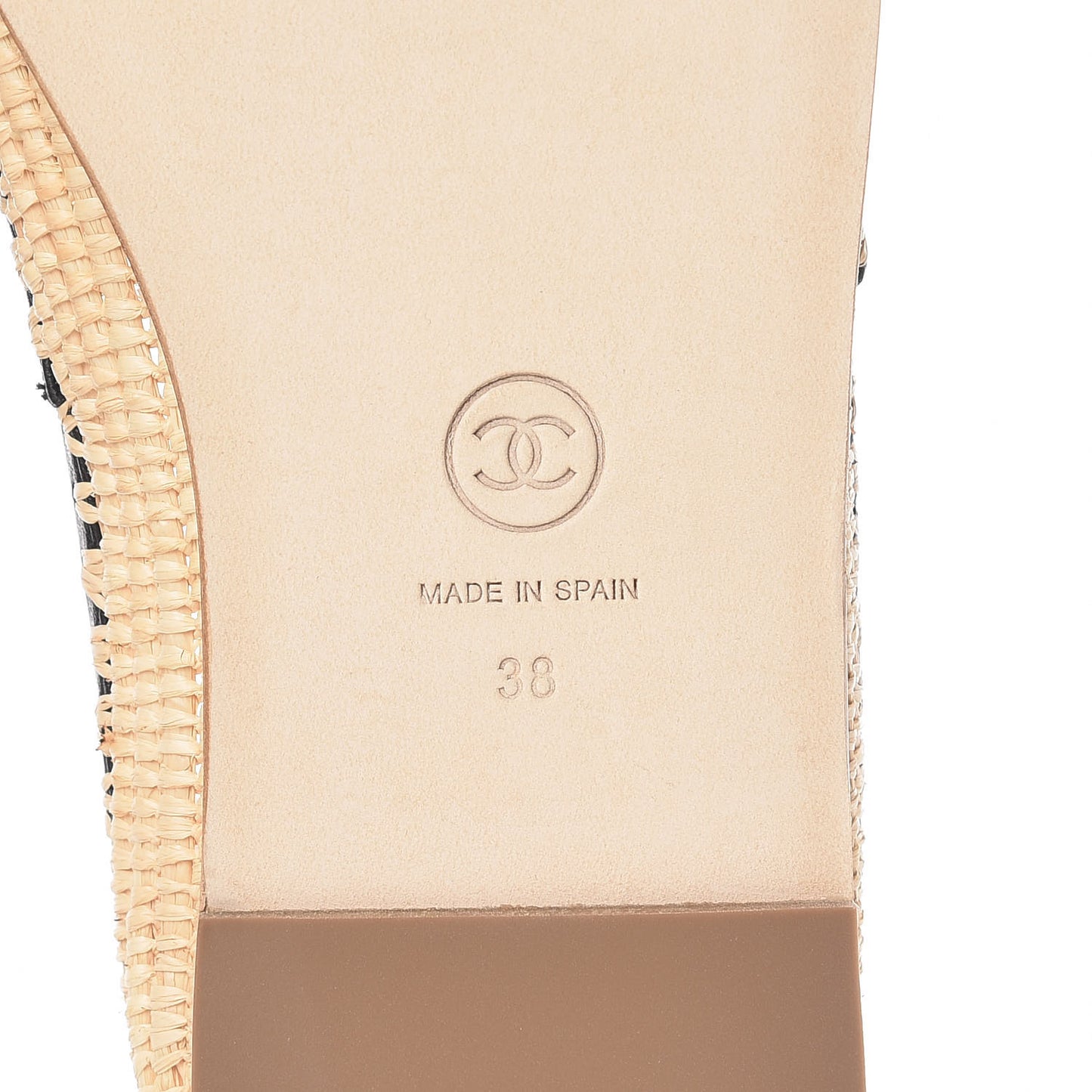 Lambskin Grosgrain CC Espadrilles 38 Black