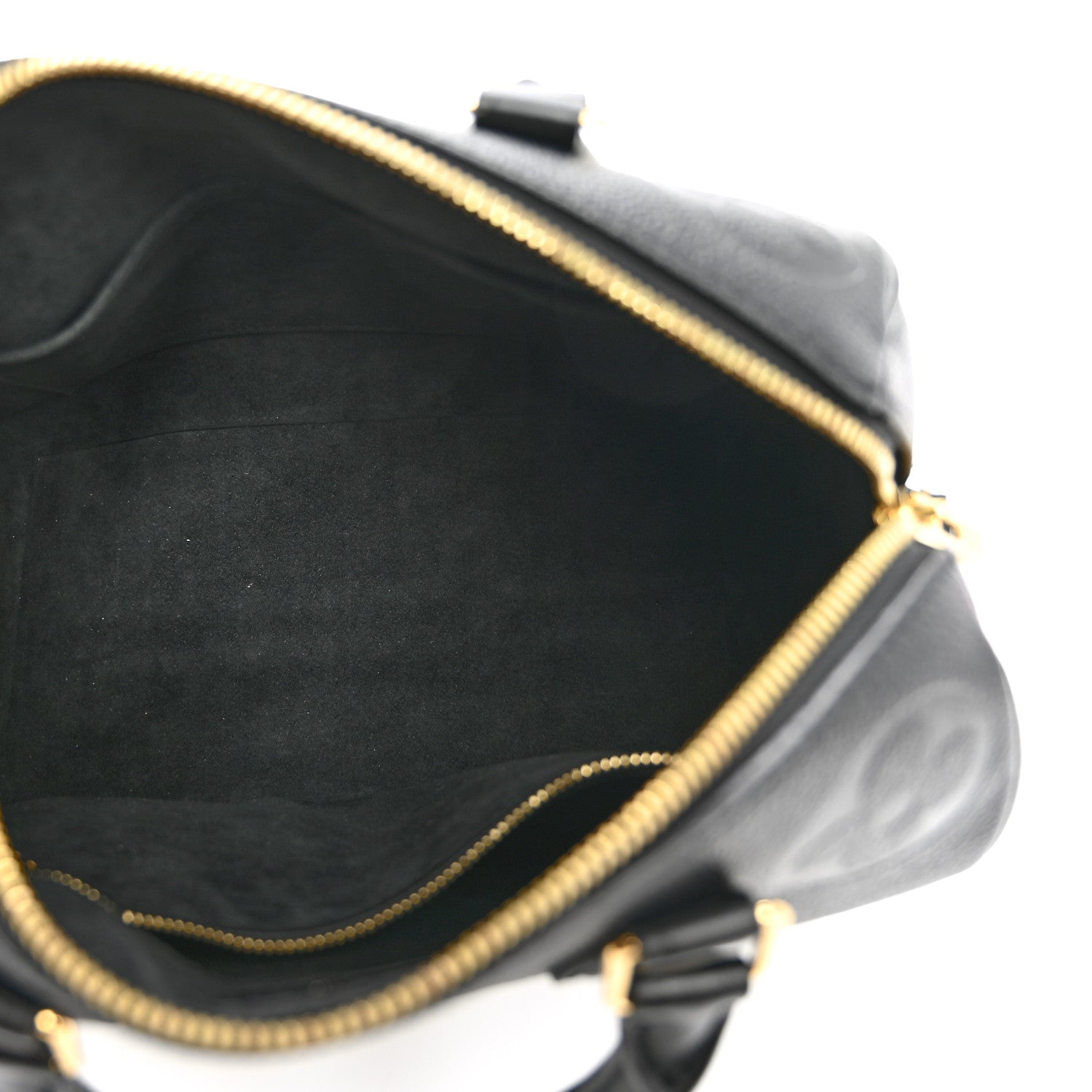 Louis Vuitton Empreinte Monogram Giant Speedy Bandouliere 25 Black 5 of 9
