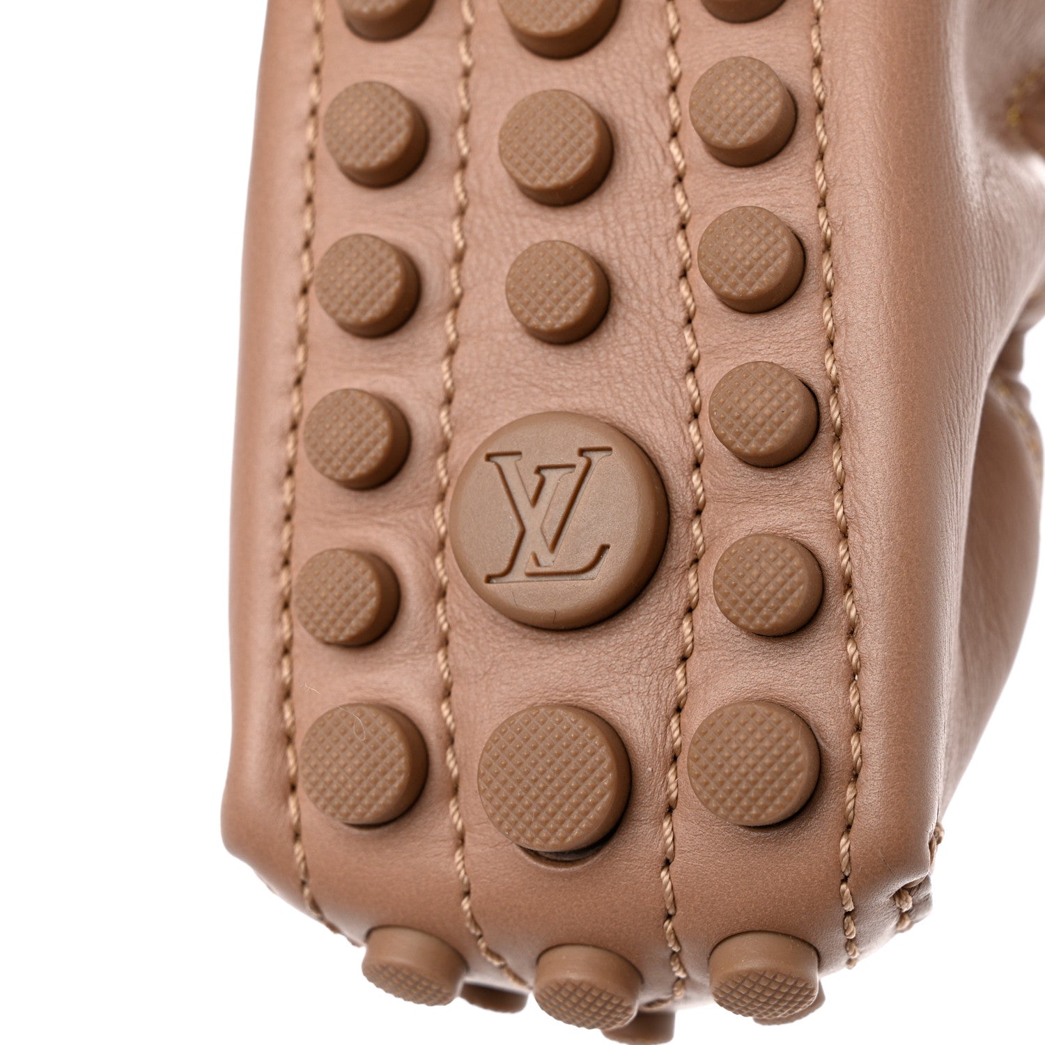 Louis Vuitton Calfskin Tempting Flat Loafers 37.5 Beige Rose 8 of 9