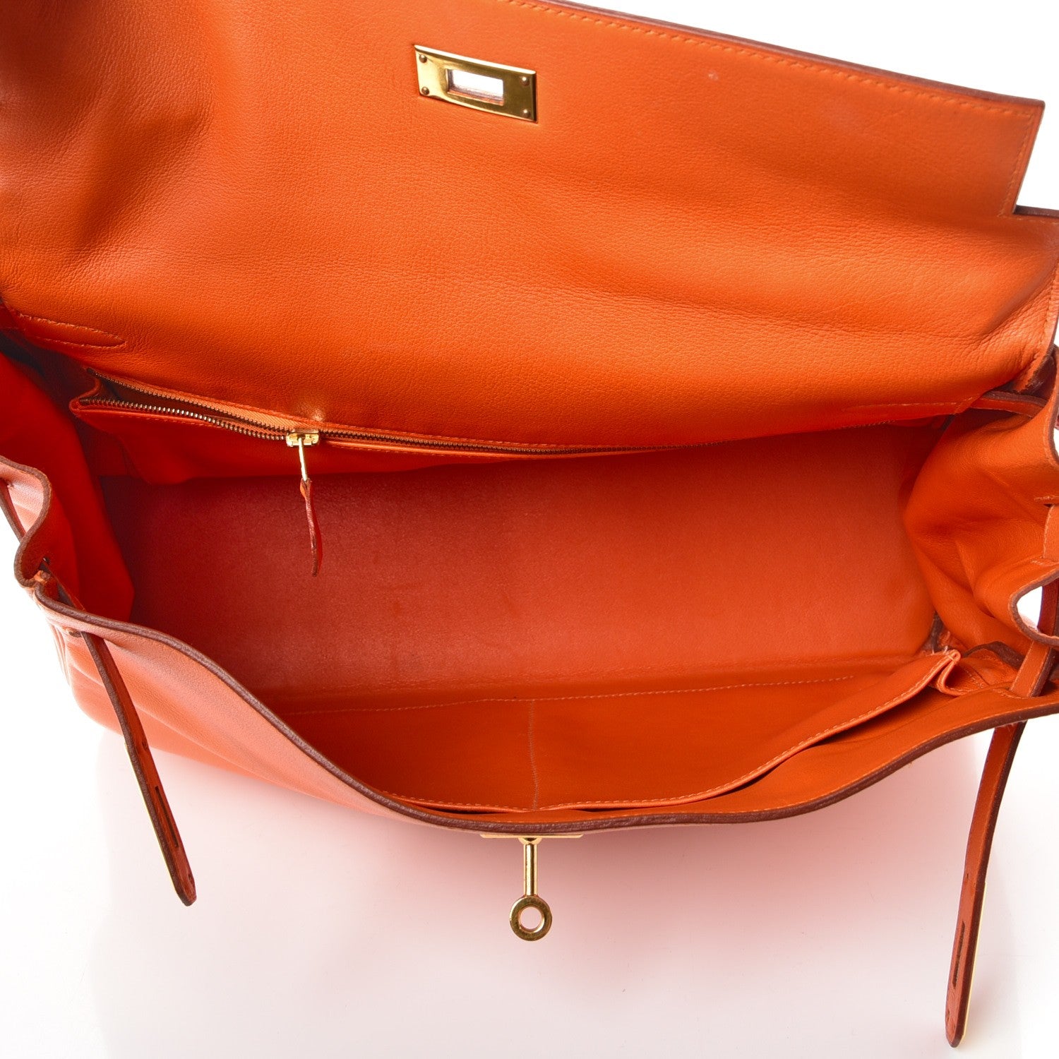 Hermes Veau Gulliver Kelly Retourne 35 Orange 6 of 13