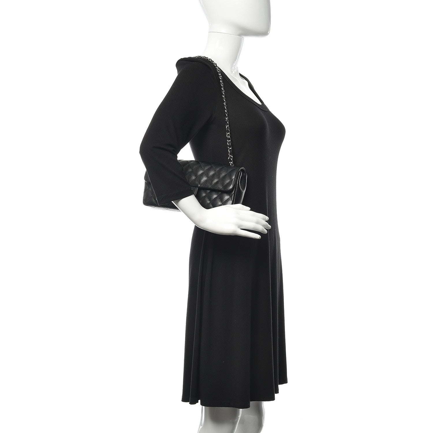 Chanel Caviar Quilted East West Flap Black 2 of 11