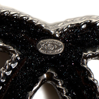 Chanel Crystal CC Brooch Black Silver 5 of 6