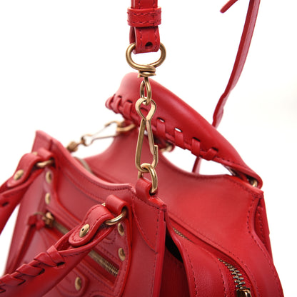 Balenciaga Smooth Calfskin Neo Classic Brass Hardware Mini City Red 11 of 17
