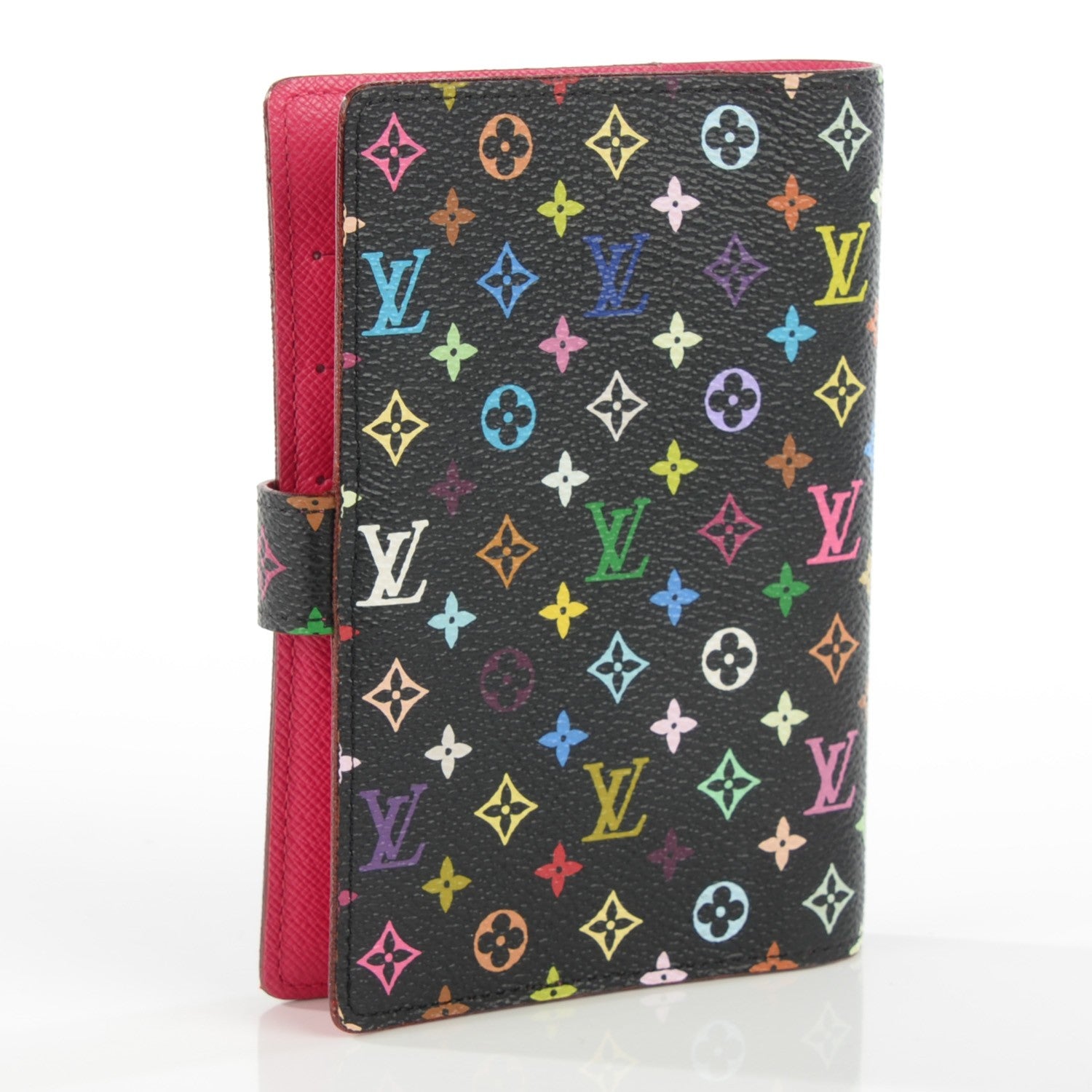 Louis Vuitton Monogram Multicolor Small Ring Agenda Cover Black Grenade 3 of 7
