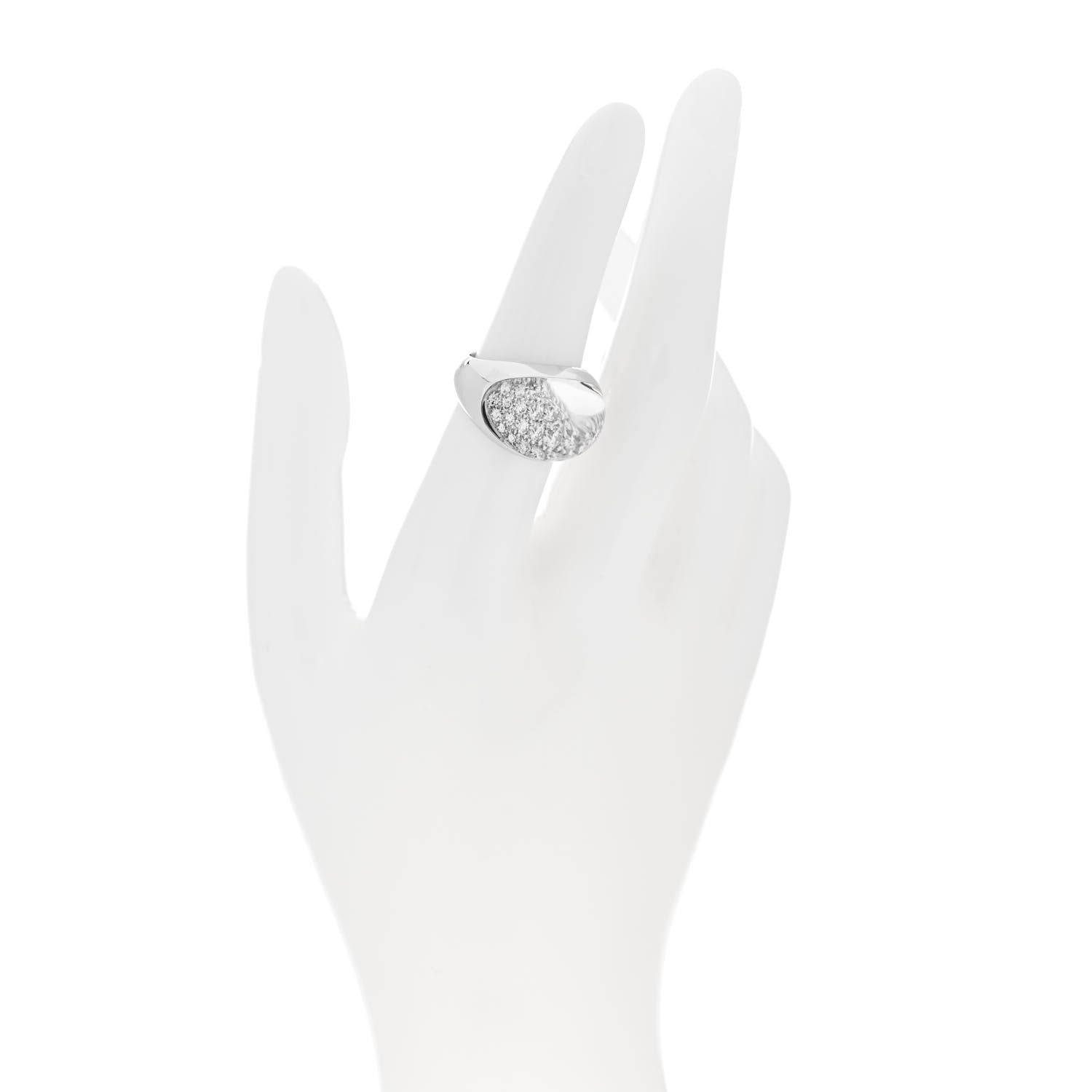 Cartier 18K White Gold Diamond Rock Crystal Myst de Cartier Ring 52 6 2 of 7