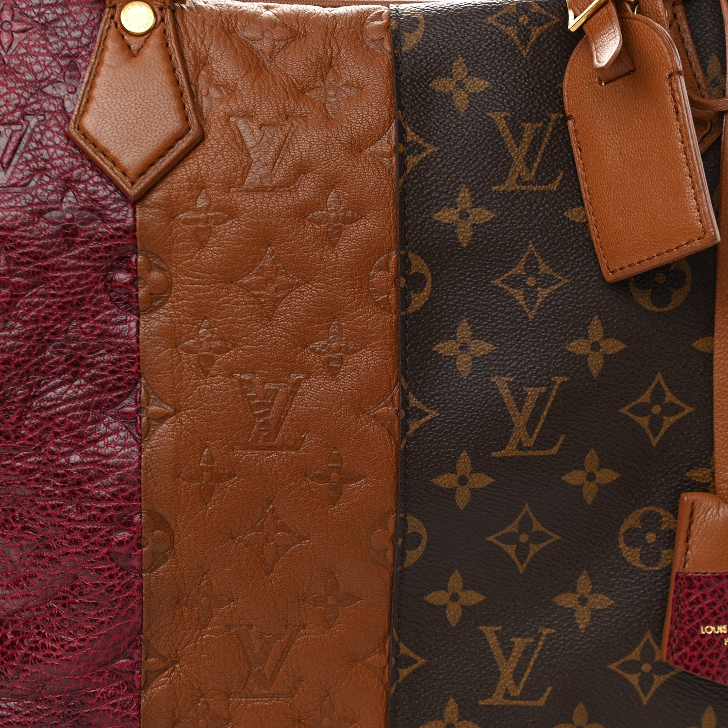 Louis Vuitton Monogram Stripes Medium Bag Bordeaux 7 of 9