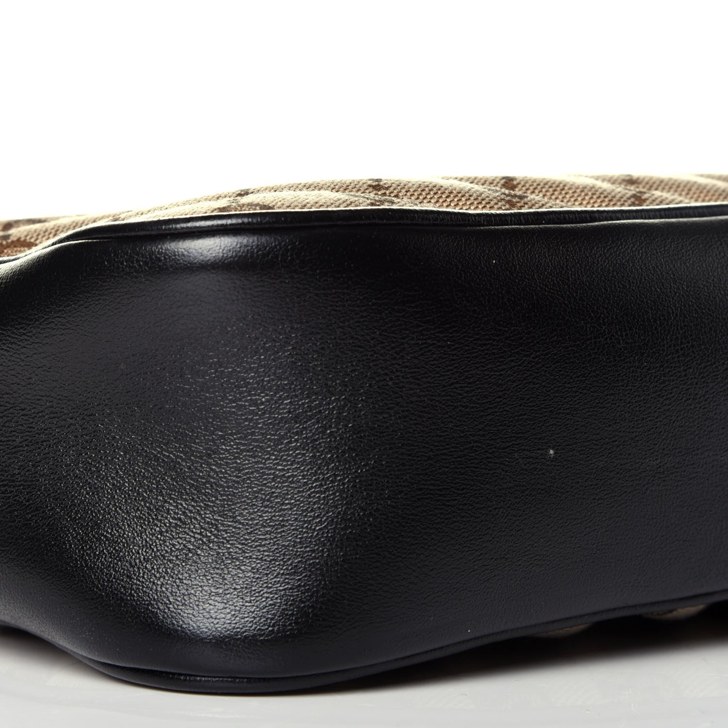 Gucci Monogram Matelasse Diagonal Small GG Marmont Chain Shoulder Bag Beige Black 8 of 11