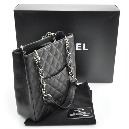 Chanel Caviar Petit Shopping Tote PST Black SHW 3 of 10