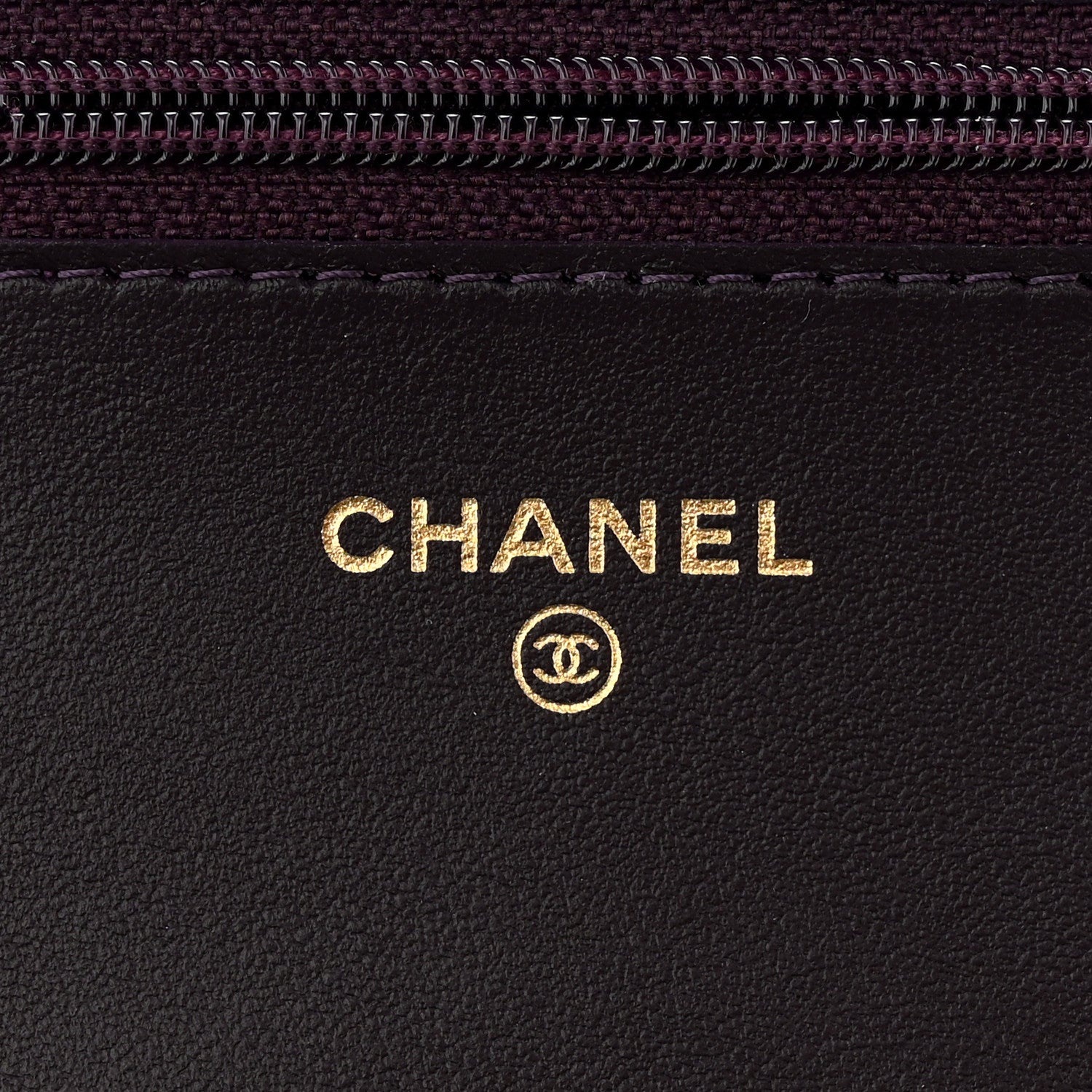 Chanel Caviar Quilted Boy Wallet On Chain WOC Dark Purple 6 of 12