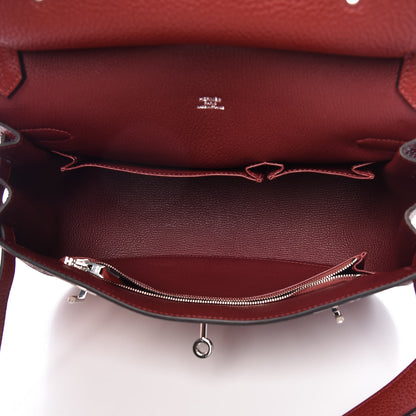 Hermes Taurillon Clemence Jypsiere 28 Rouge H 5 of 10