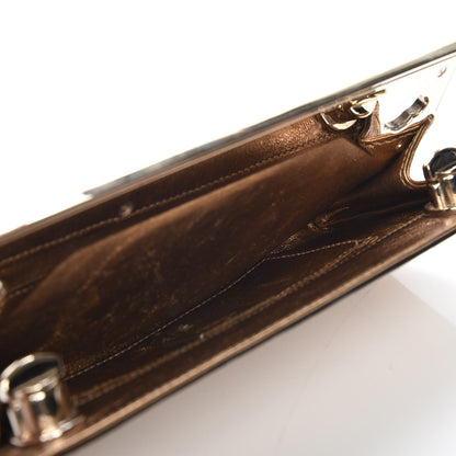 Gucci Metallic Calfskin Britt Clutch Bronze 5 of 8