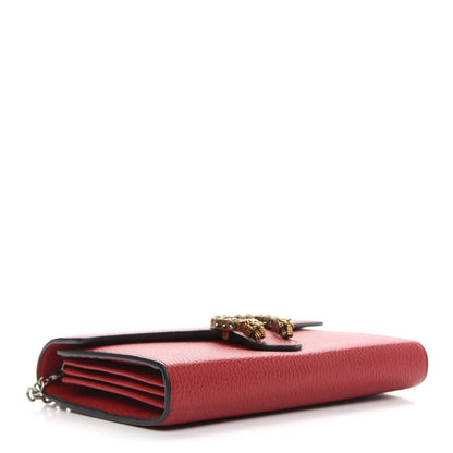 Gucci Calfskin Mini Dionysus Chain Wallet Hibiscus Red 4 of 11