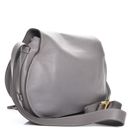 Chloe Calfskin Medium Marcie Round Crossbody Bag Cashmere Grey 3 of 8