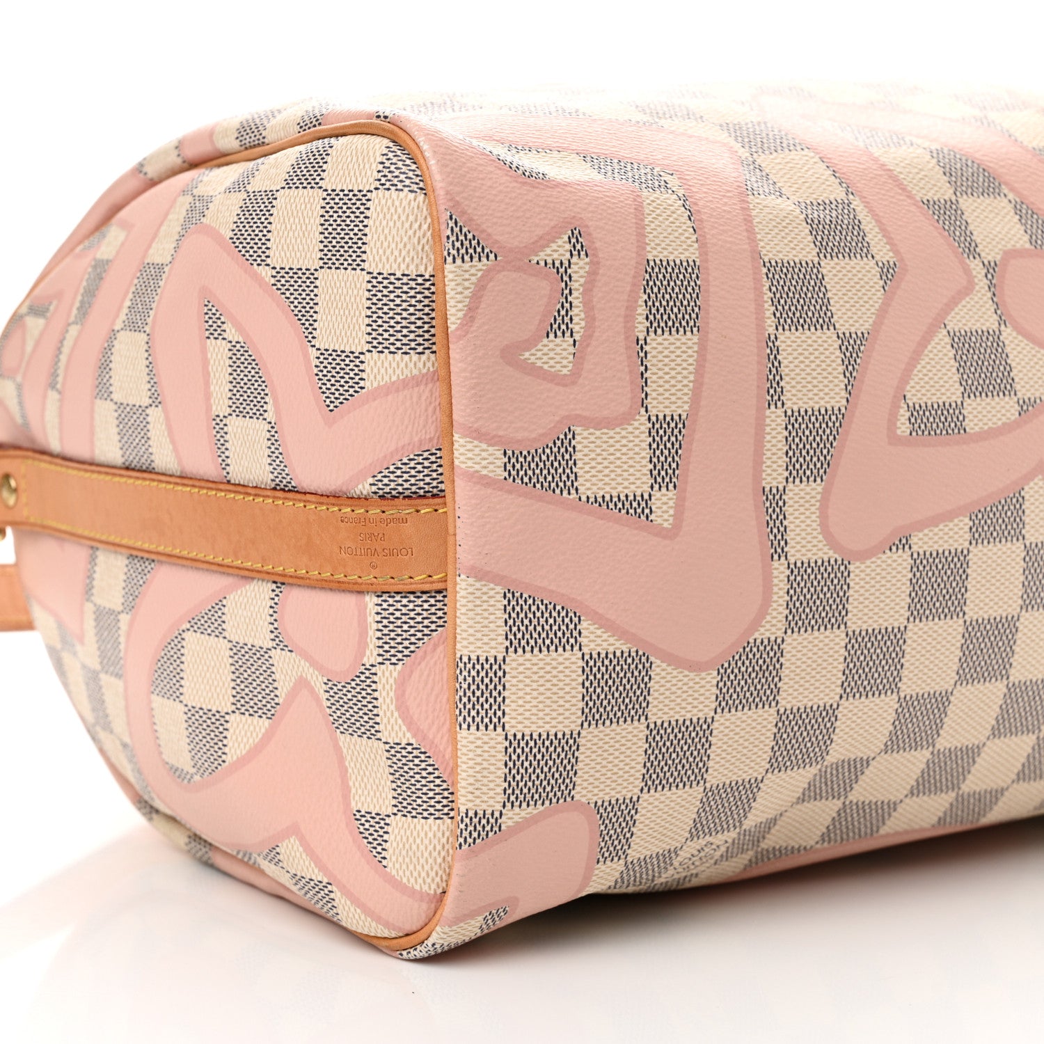 Louis Vuitton Damier Azur Tahitienne Speedy Bandouliere 30 Rose Ballerine 9 of 14