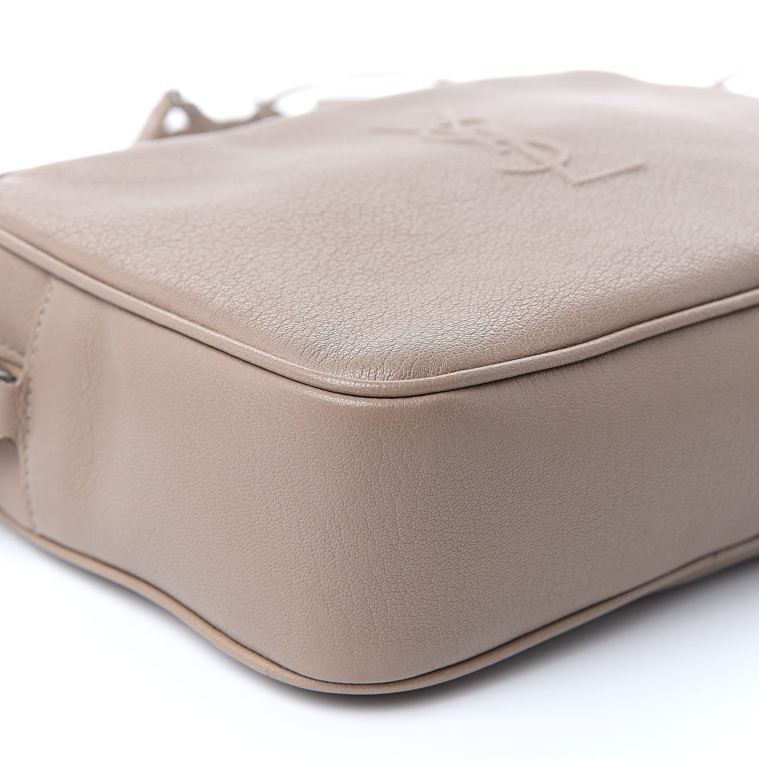 Saint Laurent Lambskin Monogram Small Lou Camera Bag Dark Beige 7 of 9