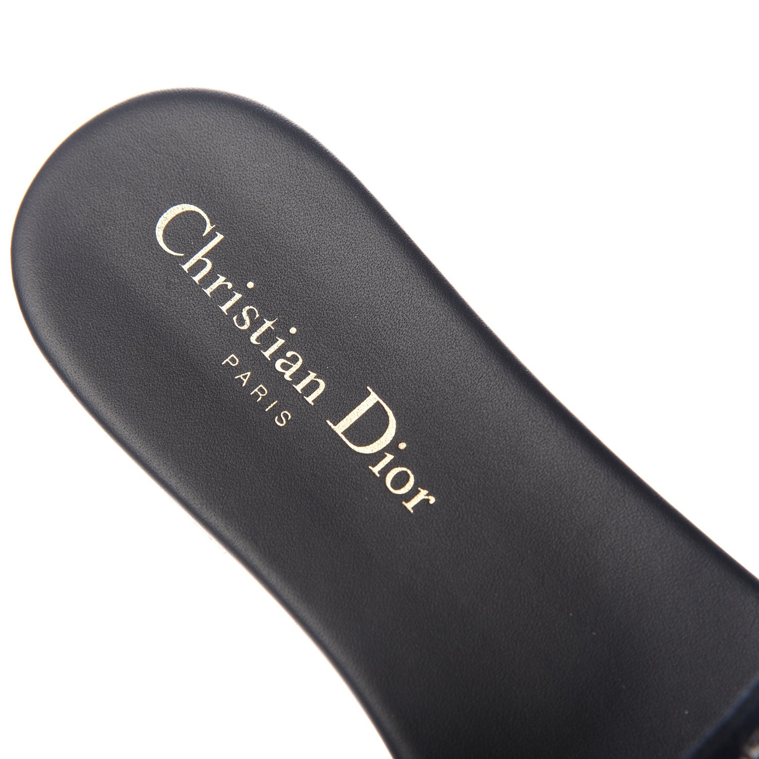 Christian Dior Canvas Embroidered Dway Mules Slide Sandals 37 Deep Blue 8 of 11