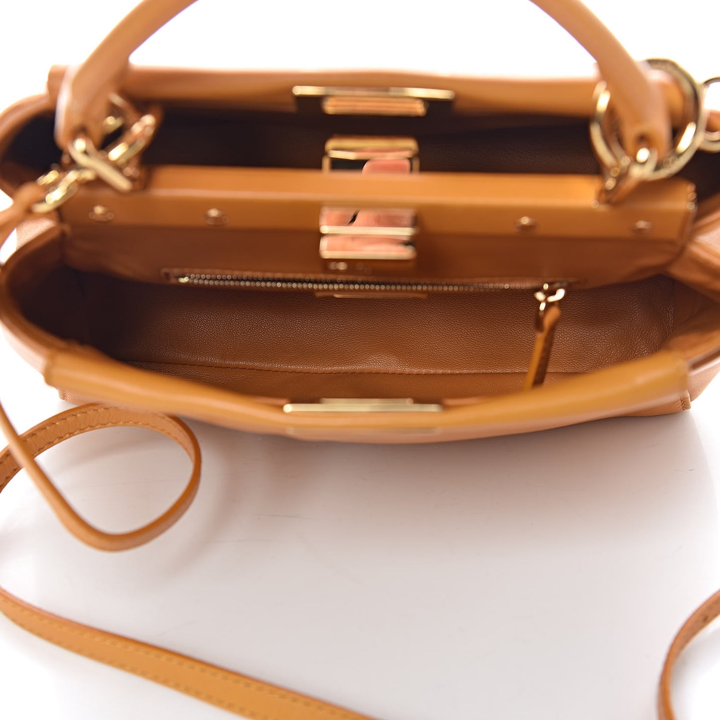 Nappa Mini Peekaboo Iconic Satchel Giallo Syrup