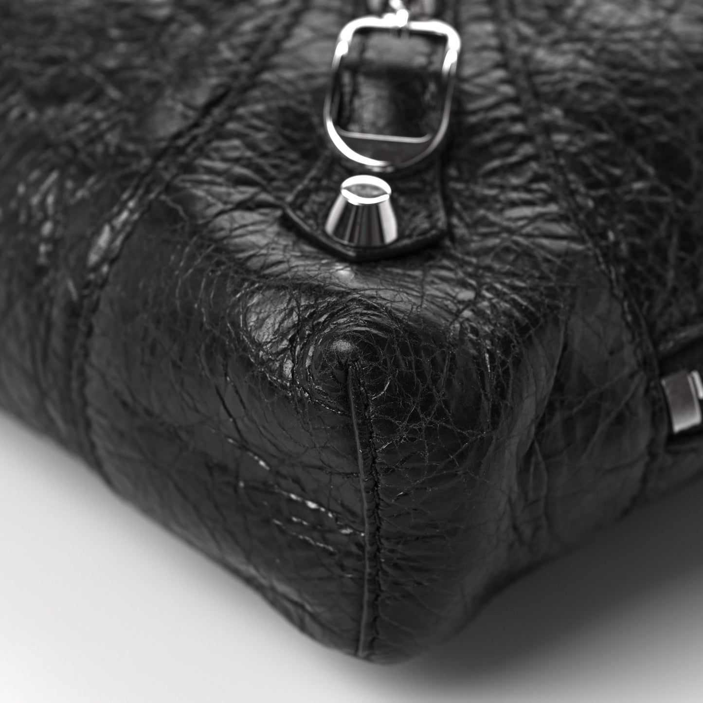 Agneau Classic SIlver Hardware XS Reporter Crossbody Black