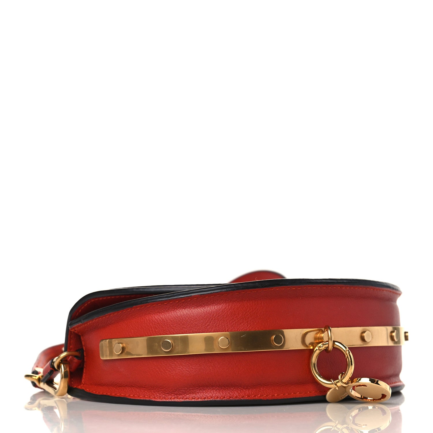 Chloe Calfskin Small Nile Bracelet Minaudiere Bag Earthy Red 3 of 9