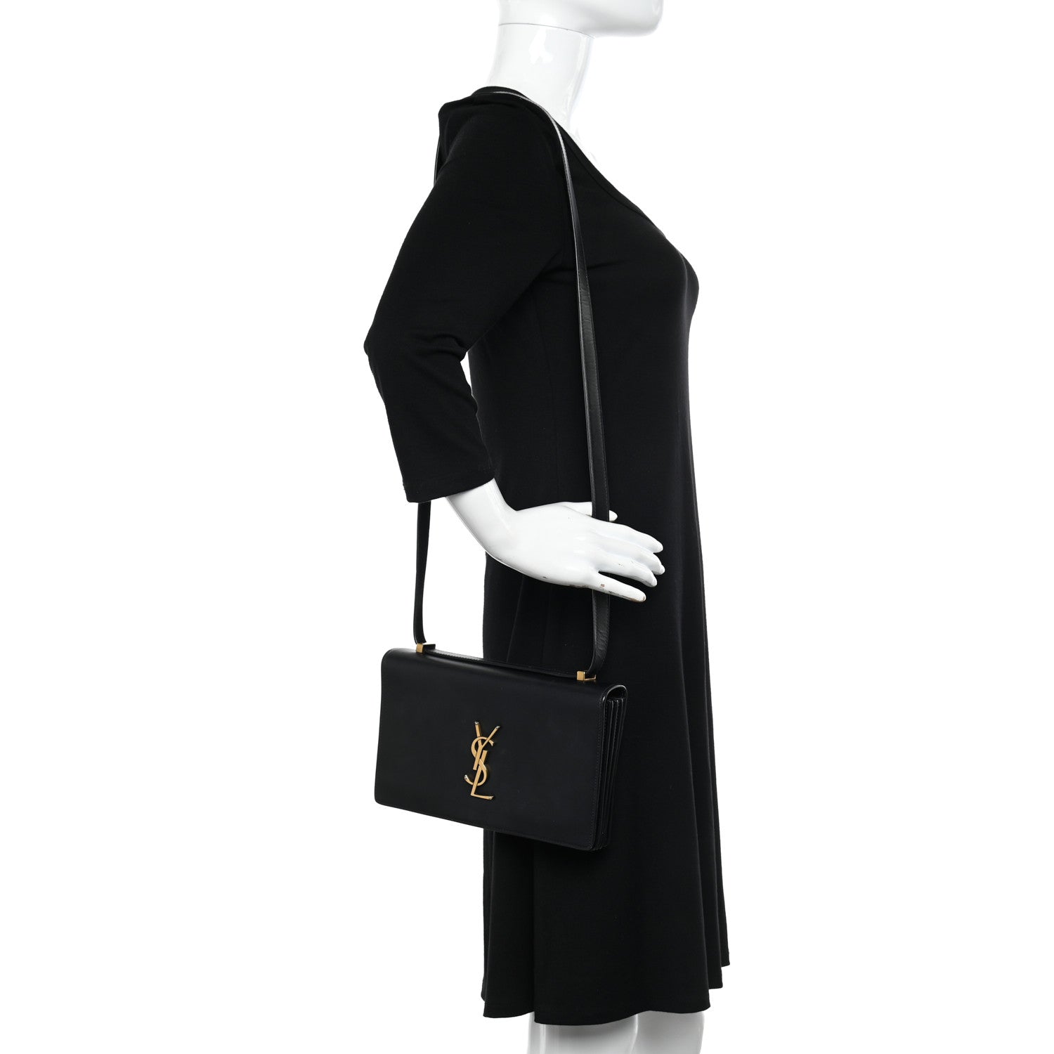 Saint Laurent Calfskin Monogram Small Dylan Shoulder Bag Black 4 of 15