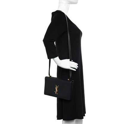 Saint Laurent Calfskin Monogram Small Dylan Shoulder Bag Black 4 of 15