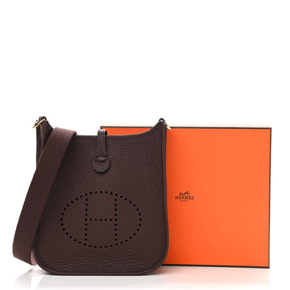 Hermes Taurillon Clemence Evelyne TPM Rouge Sellier 11 of 11