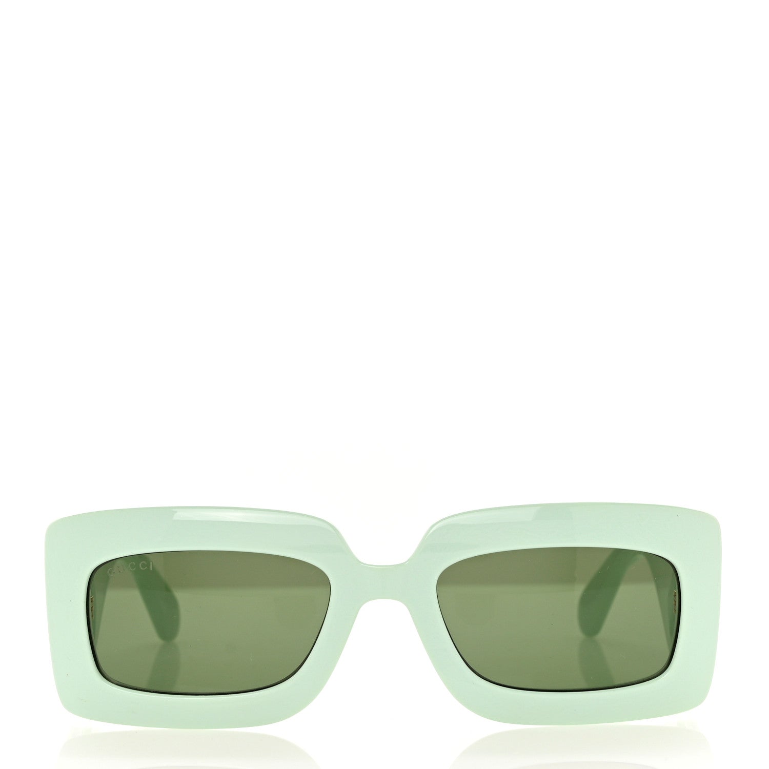 Gucci Acetate Rectangular Sunglasses GG0811S Green 2 of 7