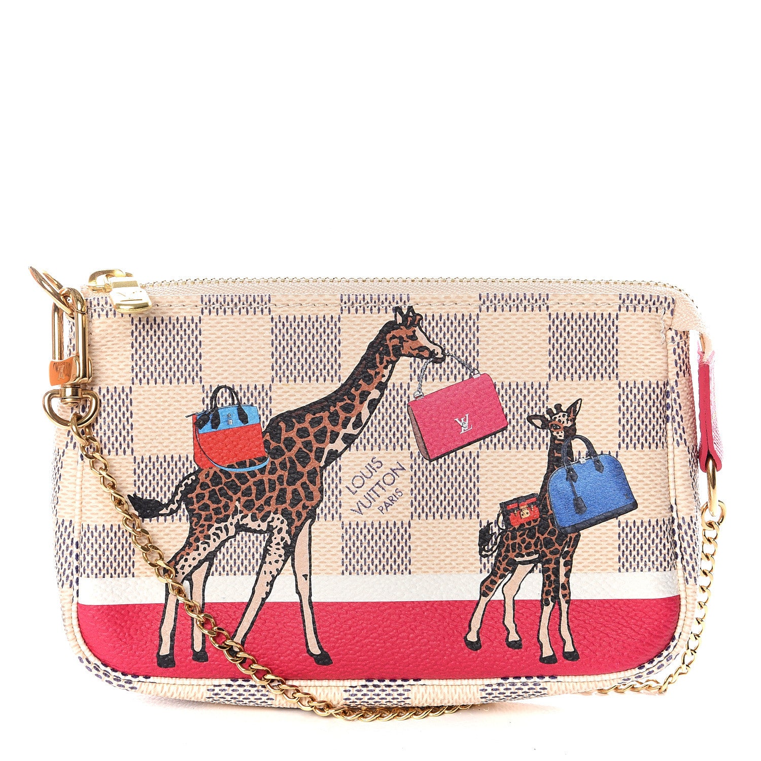 Louis Vuitton Damier Azur 2017 Christmas Animation Mini Pochette Accessories 1 of 9