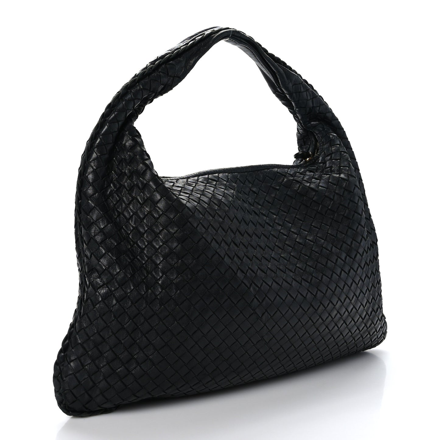 Nappa Intrecciato Medium Veneta Hobo Black
