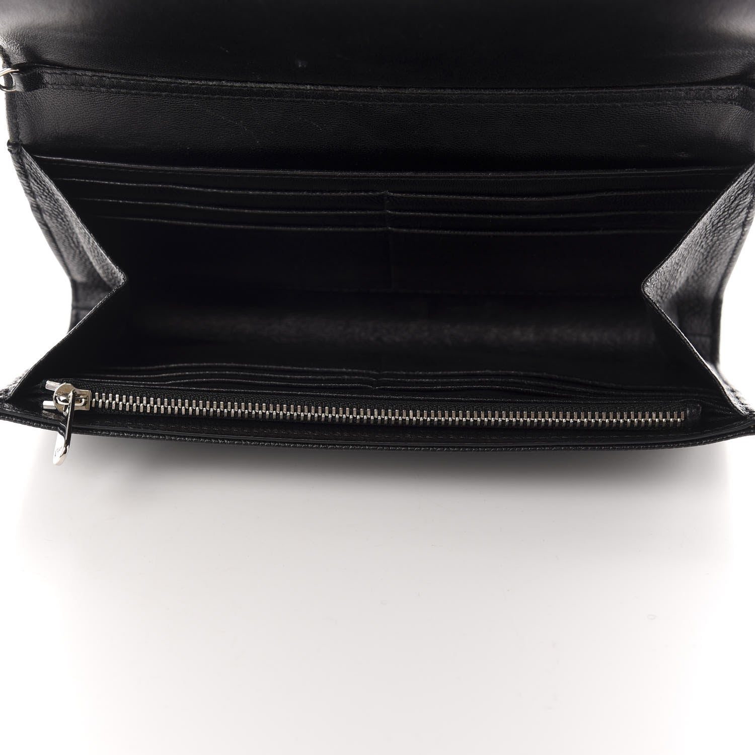 Christian Dior Grained Calfskin Diorama Croisiere Chain Wallet Black 4 of 12