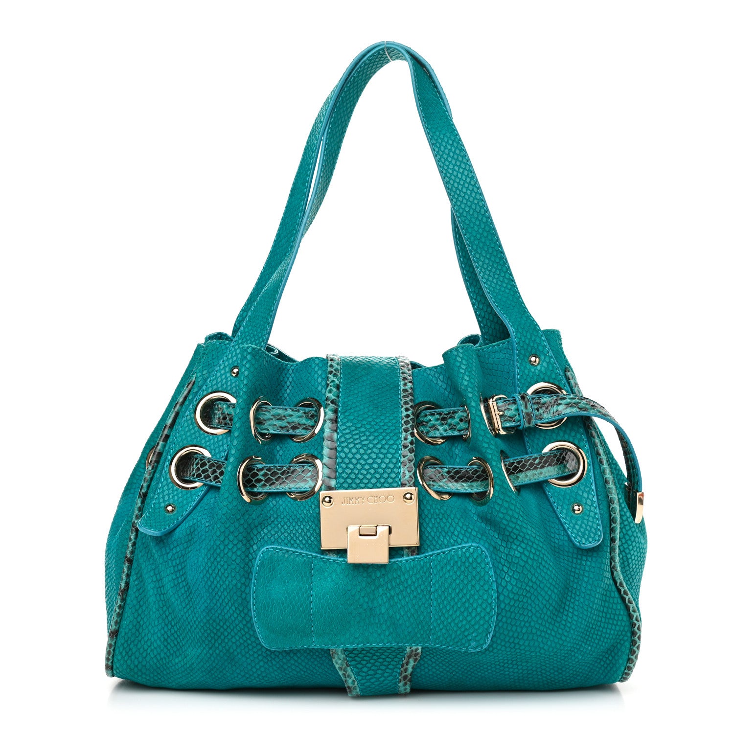 Jimmy Choo Watersnake Ramona Turquoise 1 of 12