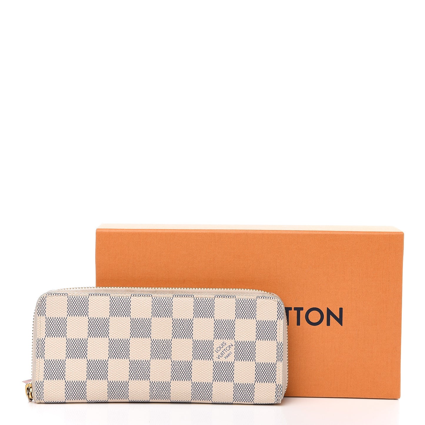 Damier Azur Clemence Wallet Rose Ballerine