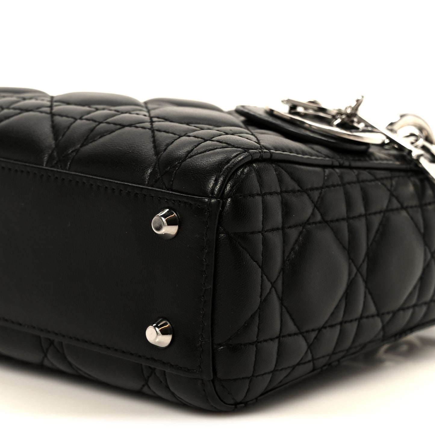 Lambskin Cannage Mini Lady Dior Black