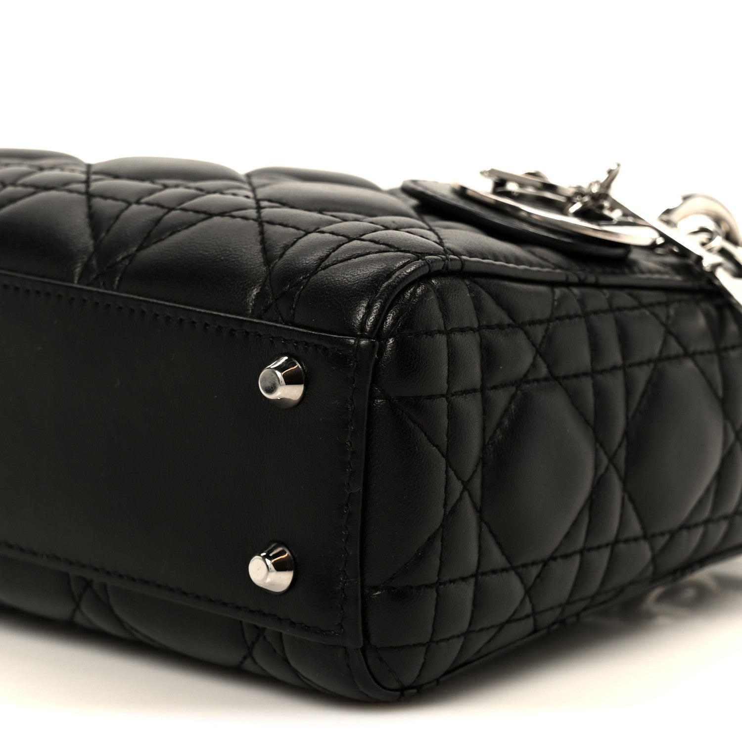 Christian Dior Lambskin Cannage Mini Lady Dior Black 10 of 10