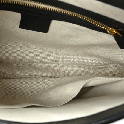 Gucci Azalea Calfskin GG Monogram Bi-Color Debossed Small Jackie 1961 Hobo Mystic White Black 5 of 9