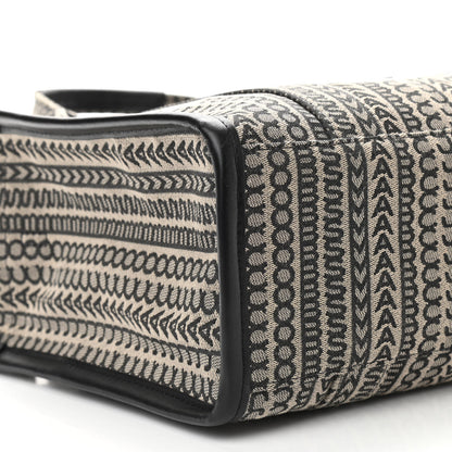 Marc Jacobs Cotton Jacquard Monogram Medium The Traveler Tote Bag Beige Multicolor 8 of 9